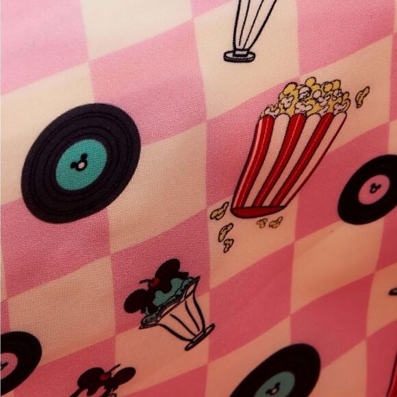 🎤🎬📀🎥Loungefly Mickey & Minnie Date Night Diner Crossbody Purse Disney - Picture 5 of 5